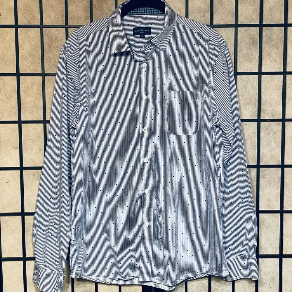 Medium Cotton Blend Long sleeve Men’s Shirt by Rue Saint-Patrick Montreal - Picture 2 of 9